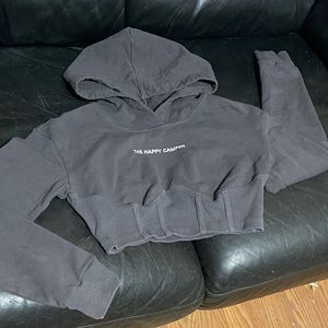 CROPPED CORSET STYLE HOODIE- “The Happy Camp3r” Size LG